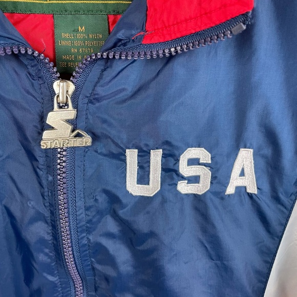 Vintage Atlanta 1996 Olympics Starter Windbreaker Track Jacket USA Size Medium - Picture 3 of 12